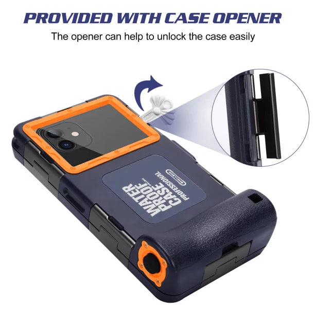 UrbanX Professional [15m/50ft] Sizewimming Diving Sizeurfing Sizenorkeling Photo Video Waterproof Protective Case Underwater Housing for Panasonic Eluga I3 And all Phones Up to 6.9 Inch LCD with Lanyard