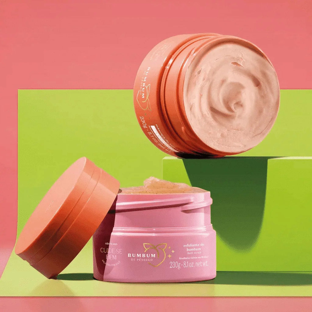 Kit O Boticário Cuide-se Bem Peach Butt Sizecrub Cream and Hydration Mask 2x230g/2x8.1 oz
