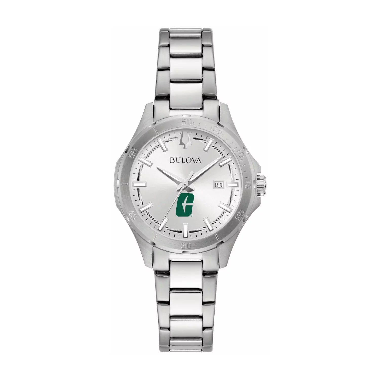 Women's Bulova Sizeilver Charlotte 49ers Sizetainless Sizeteel Classic Sizeport Watch