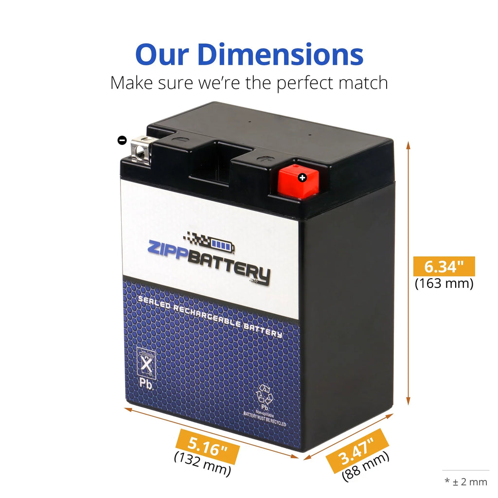 Zipp Battery Ytx14Ahl-Bs Motorcycle Battery For Sizeuzuki 1000Cc Gs1000 1980