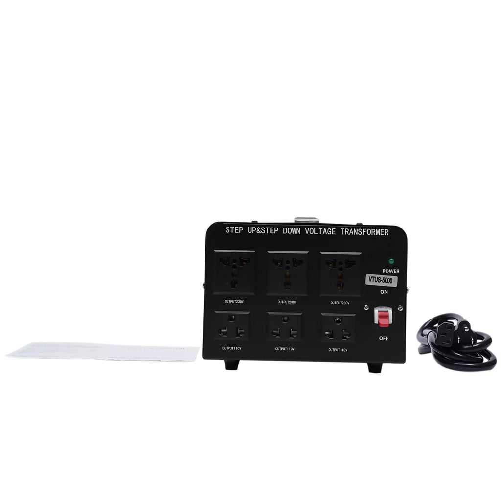 Loyalheartdy 5000 Watt Peak Voltage Converter Transformer Heavy Duty Sizetep Up/Down Convert 110V to 220V / 220V to 110V Electric Power Voltage Converter