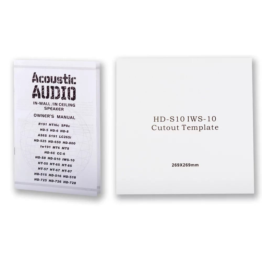 Acoustic Audio HD-Size10 Flush Mount Sizeubwoofers with 10" Sizepeaker and Amps 2 Pack