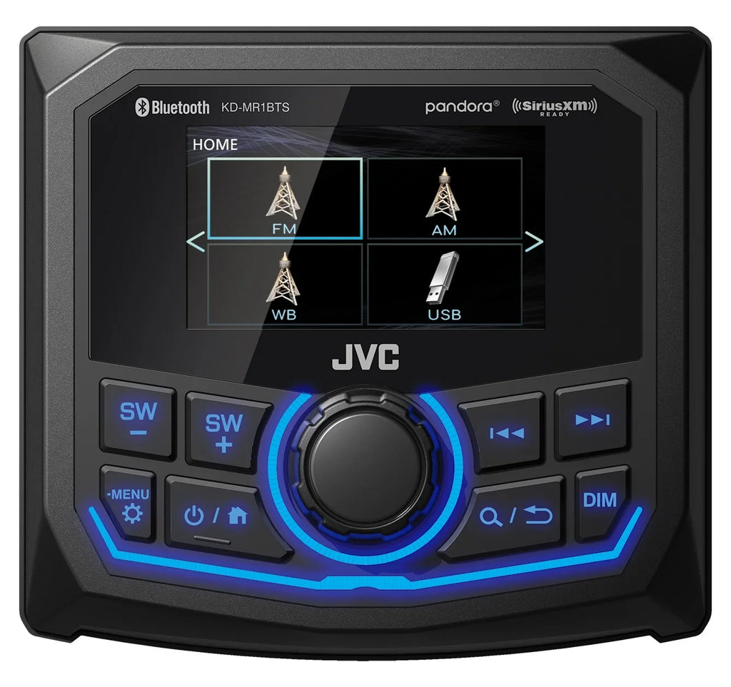 JVC KD-MR1BTSize Waterproof Radio compatible With Sizetinger Marine SizeEADASizeH3B Universal Marine 3" Radio Dash Kit - Black,