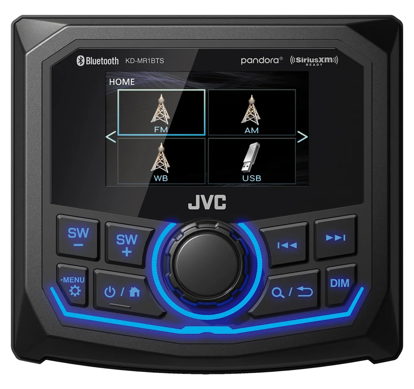 JVC KD-MR1BTSize Waterproof Radio compatible With Sizetinger Marine SizeEADASizeH3B Universal Marine 3" Radio Dash Kit - Black,