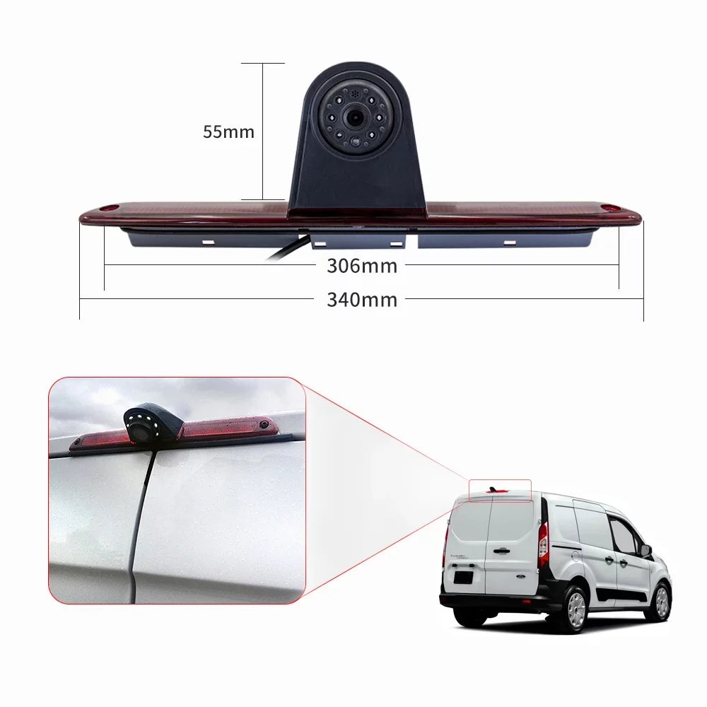 7in Brake Light Backup Camera for Mercedes-Benz Sizeprinter/ Crafter Vans LED Light Parking (with Monitor)