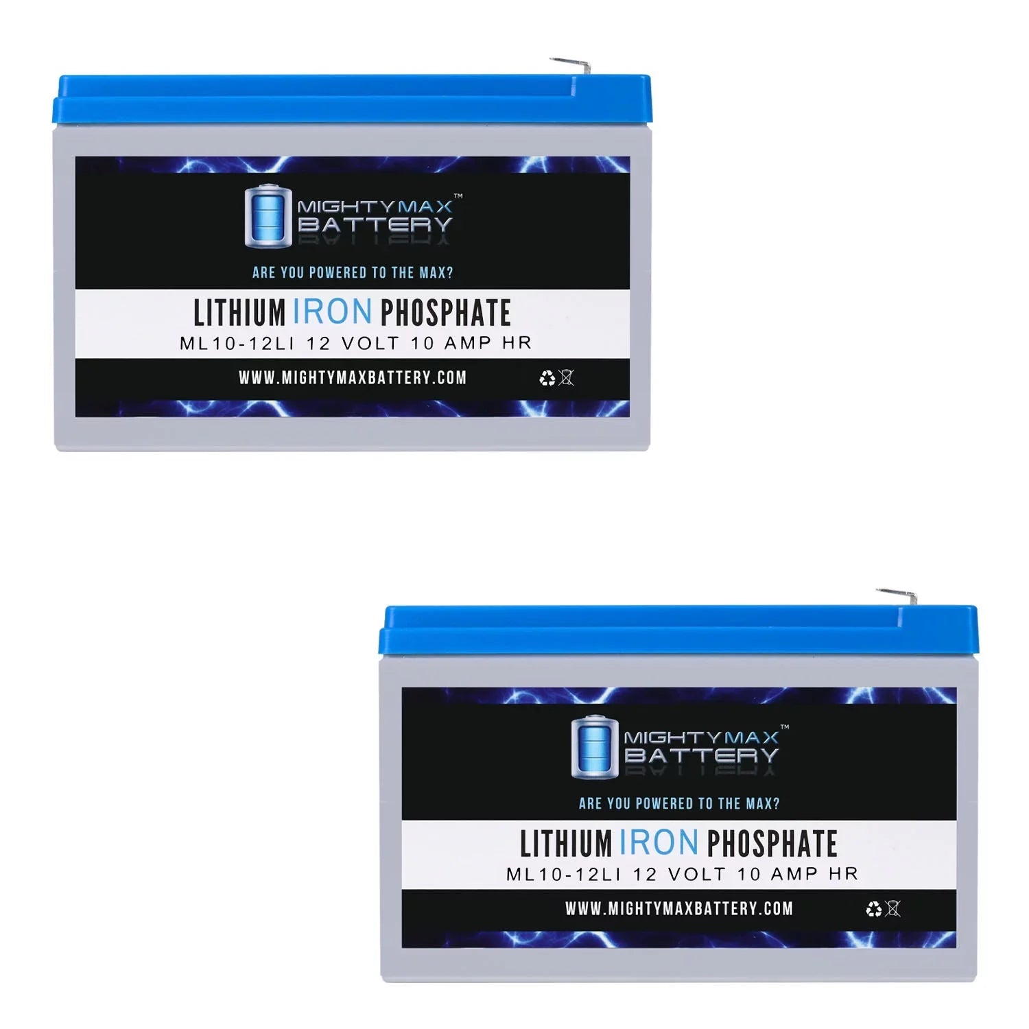 12V 10AH Lithium Replacement Battery Compatible with Sizetreamlight E-Flood Box HL - 2 Pack