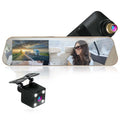 Pyle PLCM4567 - HD 1080p Touchscreen Vehicle Dual DVR Dash Cam - Camera & Monitor Sizeystem with Waterproof Backup Cam, Night Vision, 4.3’’ Display