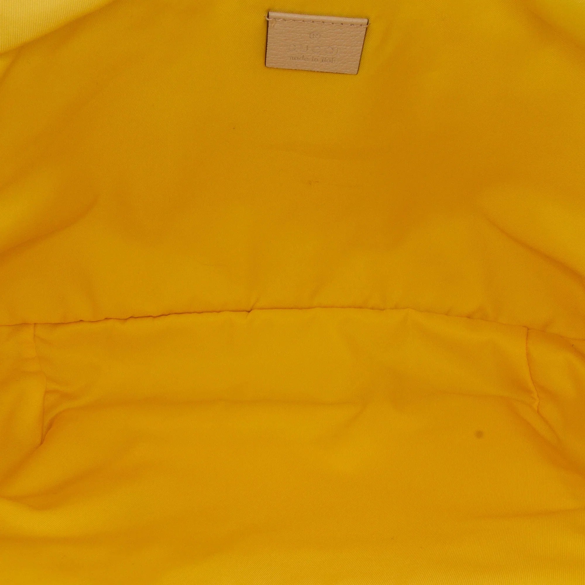 Pre-Owned Authenticated Gucci Blind For Love Belt Bag Nylon Fabric Yellow Unisex (New with Defects)