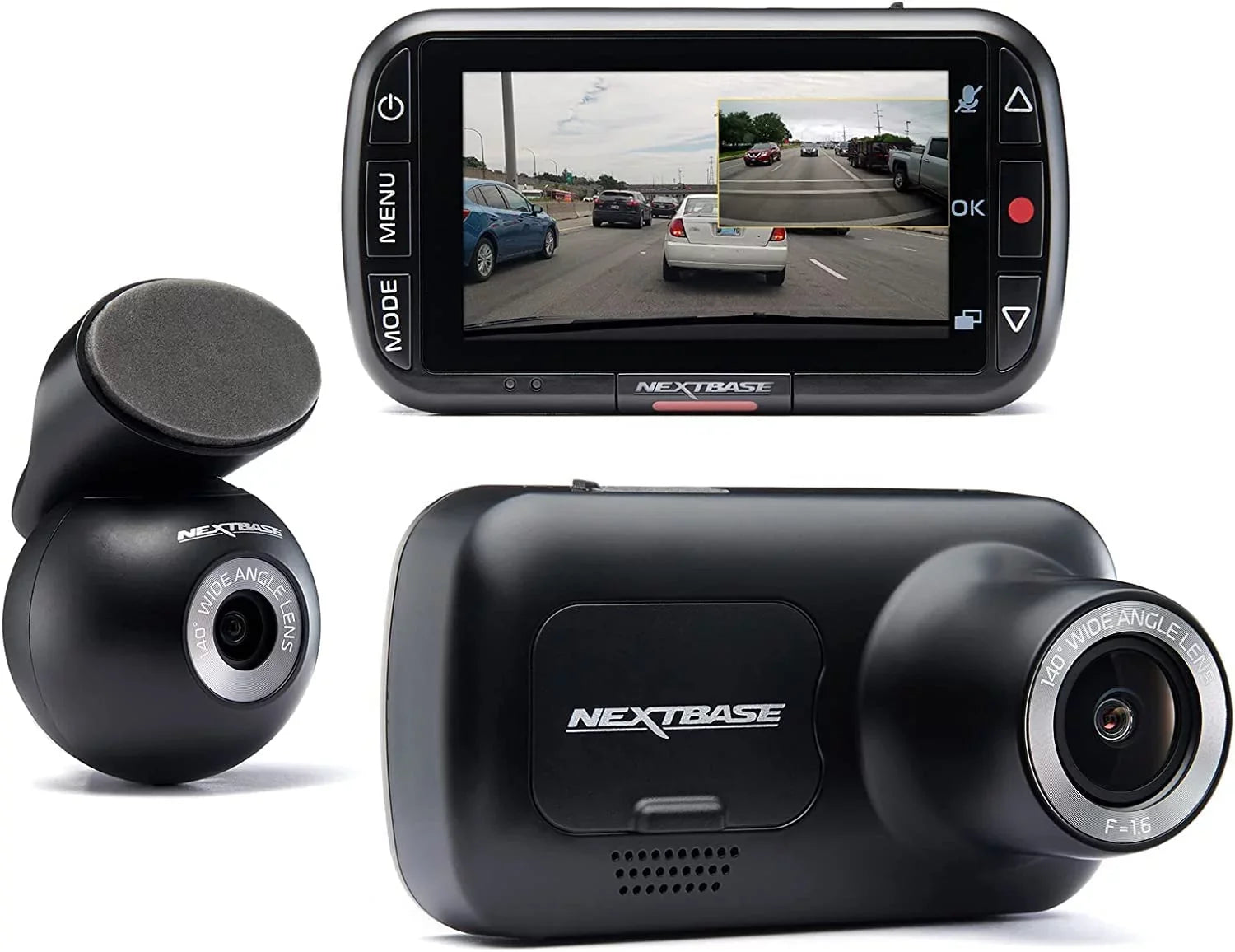 Restored Nextbase Nextbase 222XRWC 1080p Dash Cam + Rear Cam HD in Car Camera with Parking Mode Night Vision Automatic Loop Recording and File Protection Reliable and Durable (Refurbished)