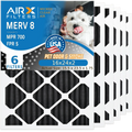 16x24x2 Air Filter Odor Eliminator Carbon Filter MERV 8 Comparable to MPR 700 & FPR 5 AC HVAC Premium USizeA Made 16x24x2 Furnace Filters by AIRX FILTERSize WICKED CLEAN AIR. 6 Pack