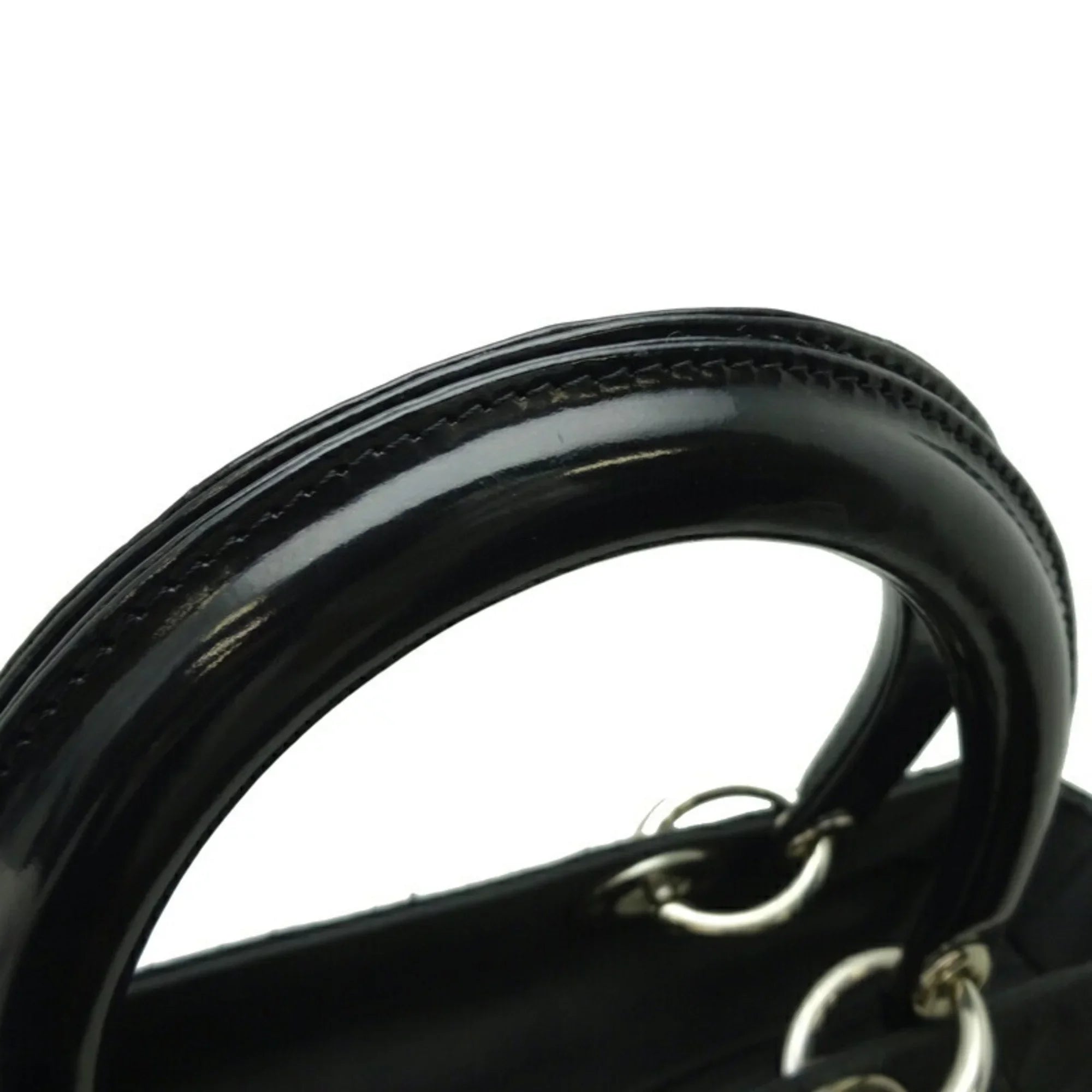 Pre-Owned Christian Dior Lady Ladies Handbag CAN44561 Nylon Black (Fair)