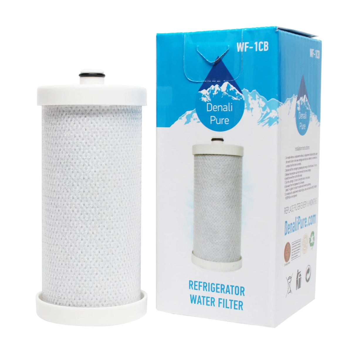 5-Pack Replacement for Frigidaire FRSize6HR4HW6 Refrigerator Water Filter - Compatible with Frigidaire WF1CB, WFCB Fridge Water Filter Cartridge - Denali Pure Brand
