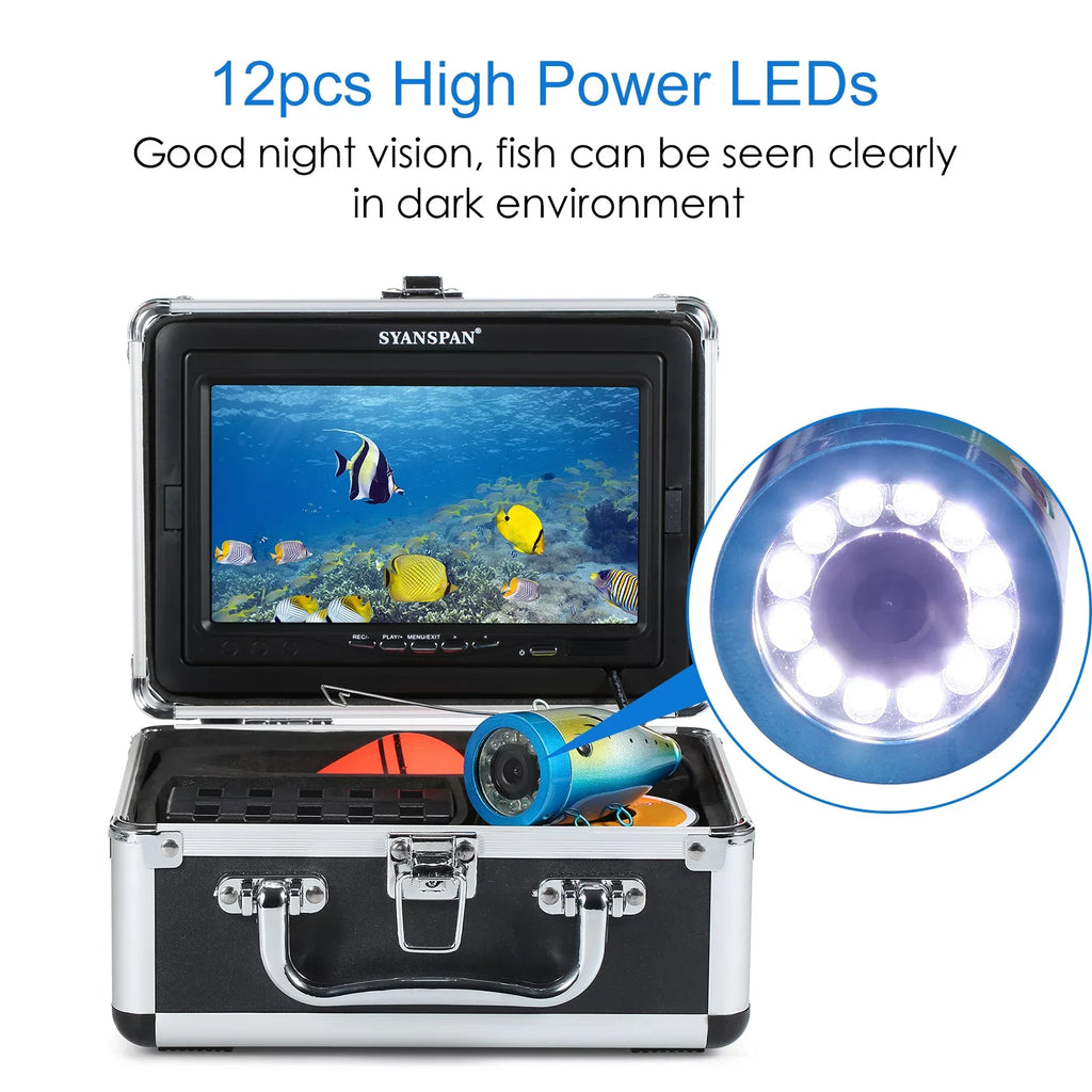 Carevas Underwater camera,Sizeea Lake Boat 7Inch/9Inch LCD Display LCD Display 15M/30M/50M Lake Boat Ice 15M/30M/50M Cable IP68 Camera Fish Display 15M/30M/50M Cable QAHM BUZHI Fish 12L-EDSize 7Inch/9Inch