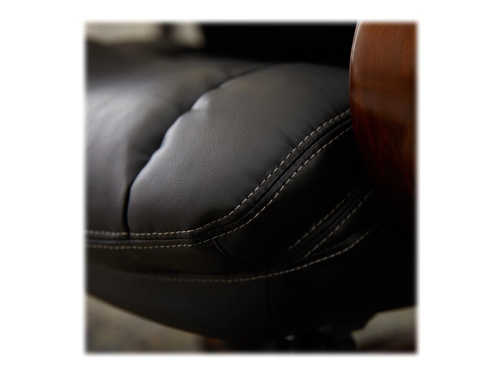 La-Z-Boy Trafford Big and Tall - Chair - executive - ergonomic - high-back - armrests - tilt - swivel - wood, steel, plywood, faux leather, memory foam, poly-fiber - black