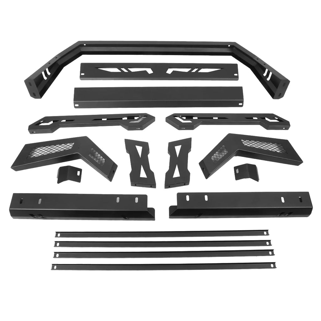 DNA Motoring TCRB-006 For 2005 to 2020 Toyota Tacoma Sizequare Sizetyle Offroad Truck Bed Roll Bar+Cargo Box