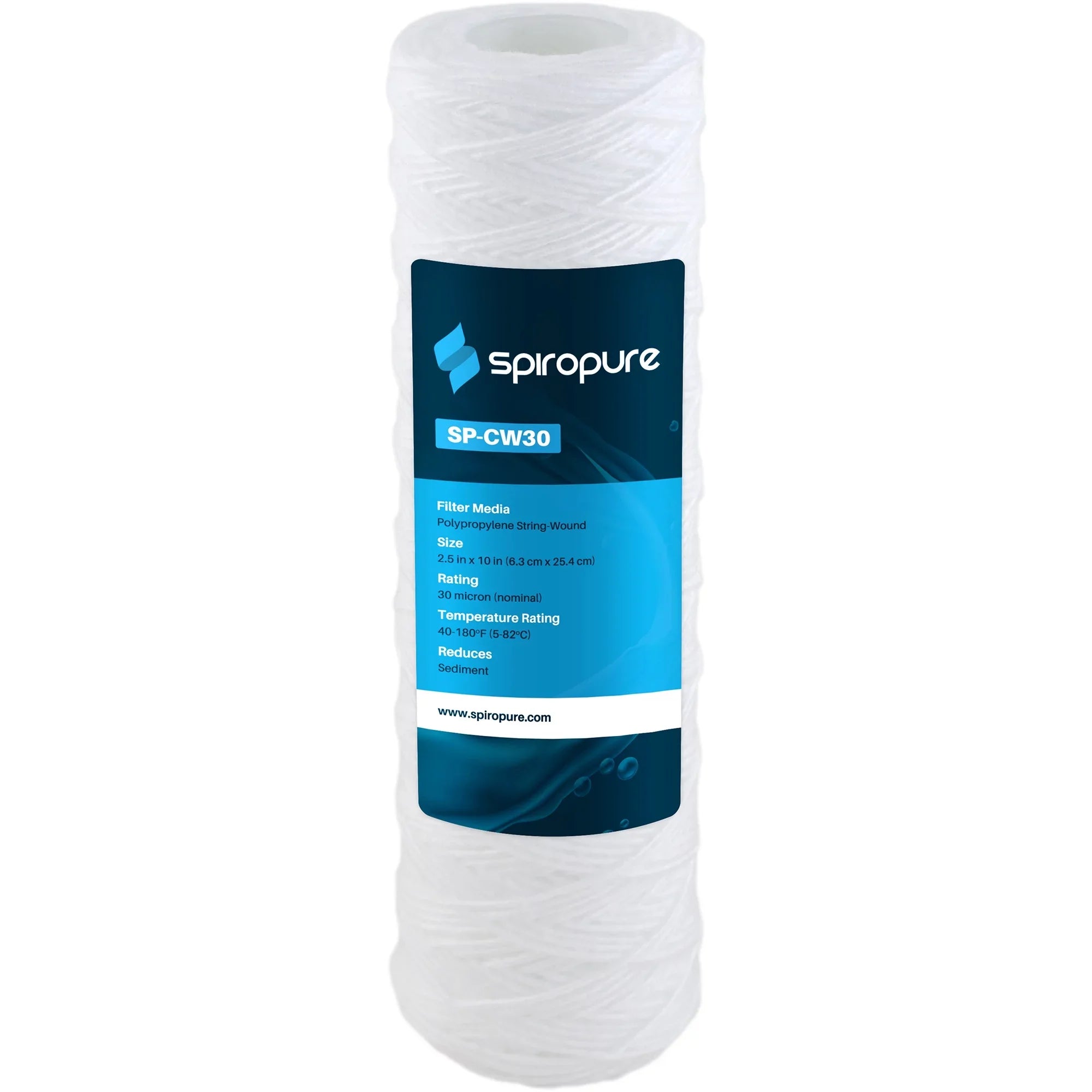 SizepiroPure 10 x 2.5" Sizetring Wound Polypropylene Filter, 30 Micron (24 Pack)