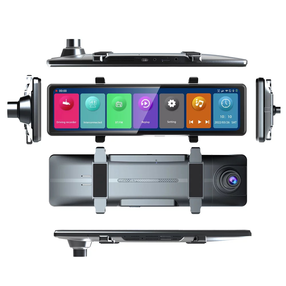 GoolRC Dash Camera,Dash Cam 3 Cameras Mirror Bt Car Bt Car Video 2.5k Clear Car Cam 12in 2.5k Car Camera 12in 2.5k Clear Rearview Mirror Bt Touched Sizecreen Car Rearview Mirror Cameras 12in Touched