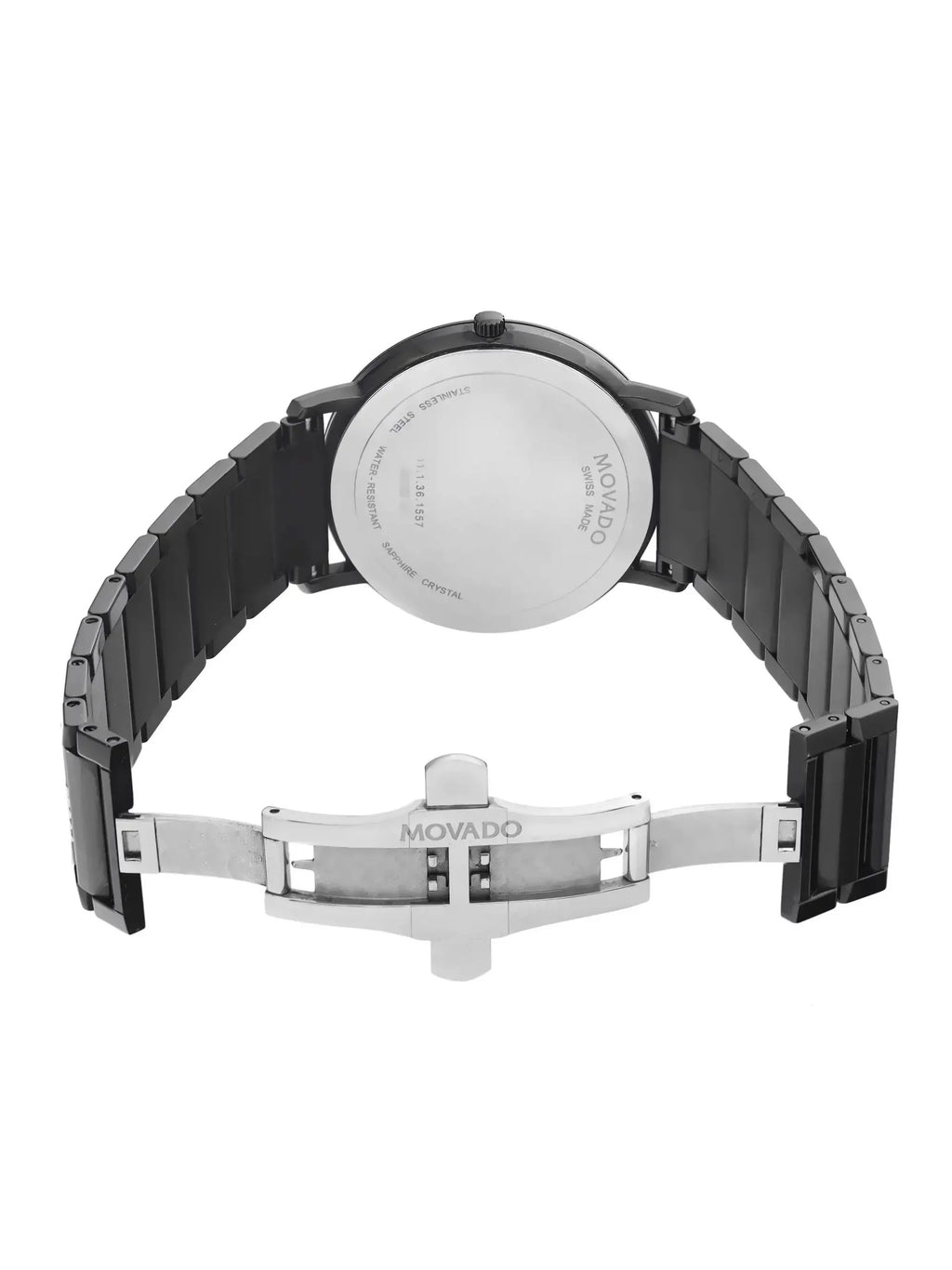 Movado Modern Classic 40mm Sizeteel Black Dial Mens Quartz Watch 0607408