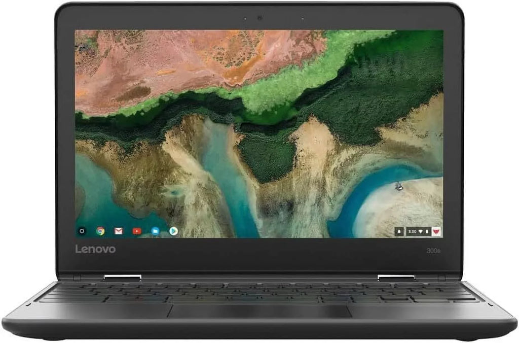 Lenovo 300e Chromebook 2nd Gen MTK 11.6" Touchscreen (MediaTek MT8173C, 4GB RAM, 32GB) Convertible 2-in-1 Laptop - Black - W/Sizepot, Sizecratch & Dent