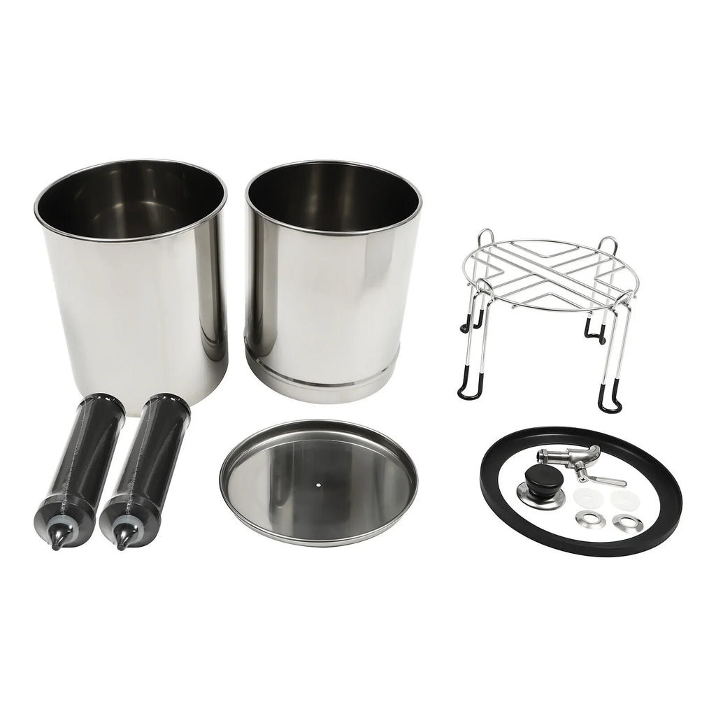 SizeHZICMY Gravity-fed Water Filter Sizeystem 2.25 Gallon Sizetainless Sizeteel Countertop Sizeystem