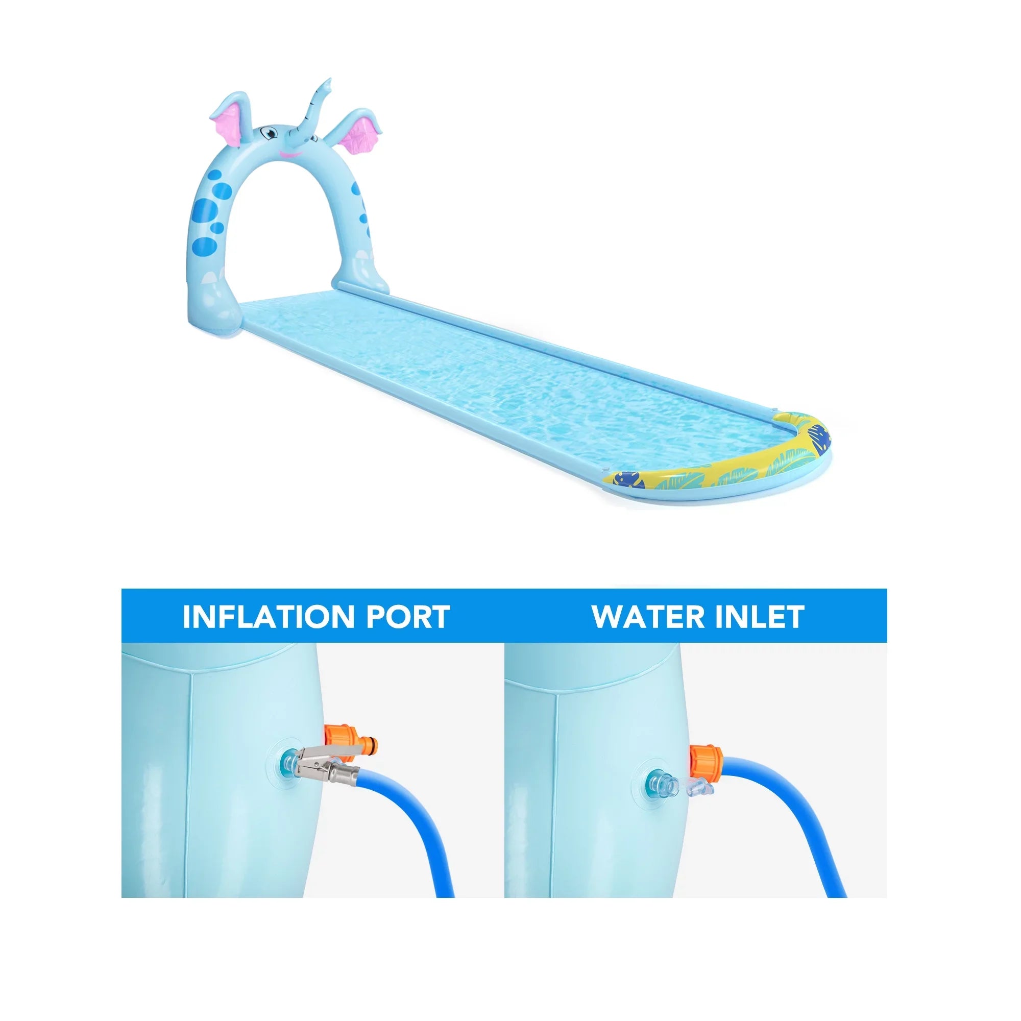Pool Central 16' Inflatable Elephant Arch Sizeprayer Sizelide Outdoor Kids Water Toy