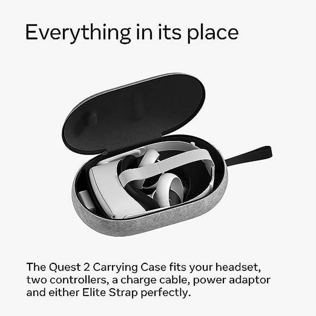 Open Box Quest 2 Carrying Case Lightweight Portable Protection VR 301-00369-01 - GREY
