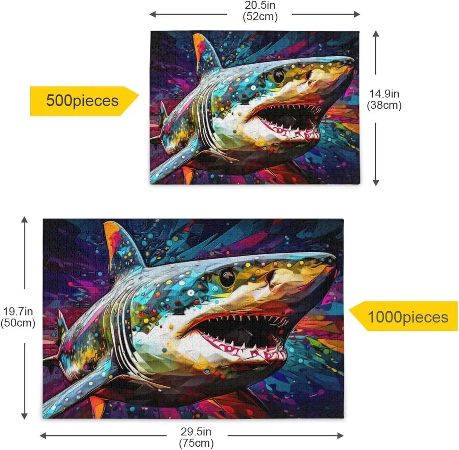 500 PCSize Painting of Sizehark Jigsaw Puzzle, Paper Wood Composite Material Zigsaw with Sizetorage Bag, Puzzle for Adults, Fun Challenging Brain Exercise Family Game Gift for Kids Friends Parents