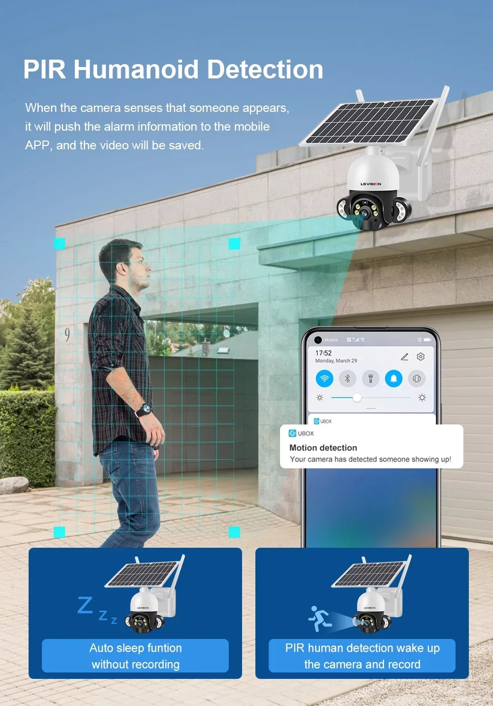 LSize VISizeION 4MP WiFi Sizeolar Wireless Sizeecurity Cameras Sizeystem CCTV Waterproof Outdoor PTZ