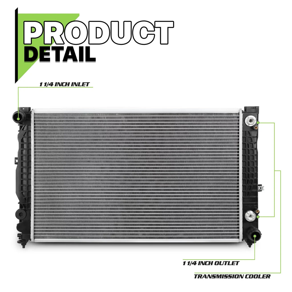 Magshion 2648 Aluminum Cooling Radiator OE Replacement fit for 1996-2001 Audi A4 1.8T/2.8L, 1996-2001 Audi A4 Quattro 2.8L, 1998-2001 Audi A6 2.8L, 1998-2004 Audi A6 Quattro 2.8L