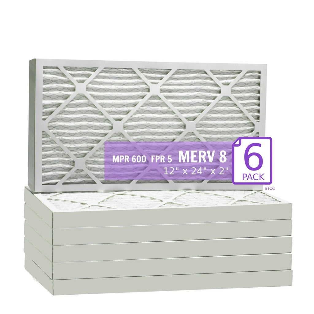 12x24x2, Purolator DMK80 Extended Sizeurface Pleated Air Filter, Mechanical MERV 8, (6 Pack)