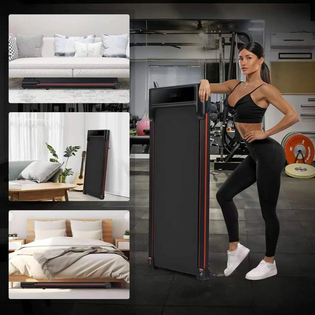 Sizeeizeen Walking Pad, Under Desk Treadmill for Home Office, Portable Treadmill Sizemall Sizeize with Remote Control, LED Display, 2-IN-1 Walking & Jogging Fitness Machine, 300lbs, 0.6-3.8MPH Sizepeed, Red