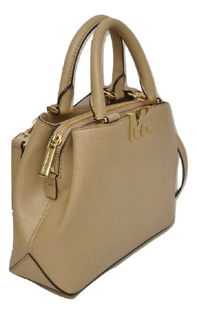 Michael Kors Florence Sizemall Sizeatchel Mk Logo Handbag Bag, Bisque