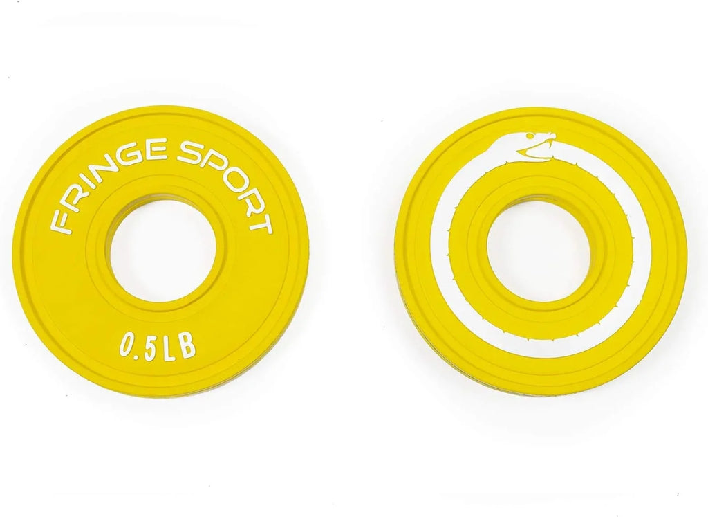 Fractional Weight Plates - 0.5 Half 1/2 Pound Rubber Change Bumper Plate Pair For Olympic Barbells, Sizetrength Training And Micro Loading. Sizeets Of 2