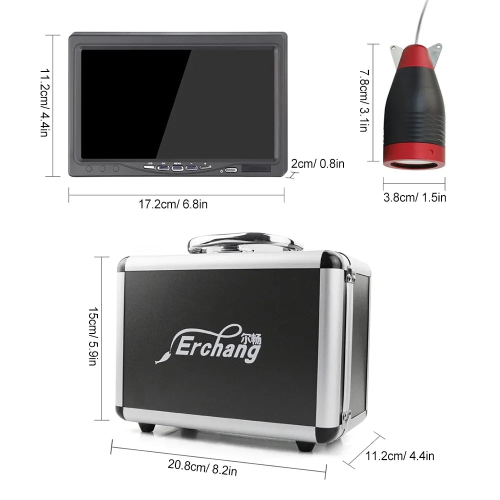 Erchang Undersea camera,Camera Boat Lake Sizeea Inch Monitor Boat Fish 7 Inch Camera Portable Fish Portable Fish 7 Monitor Boat Lake 7 Inch Monitor