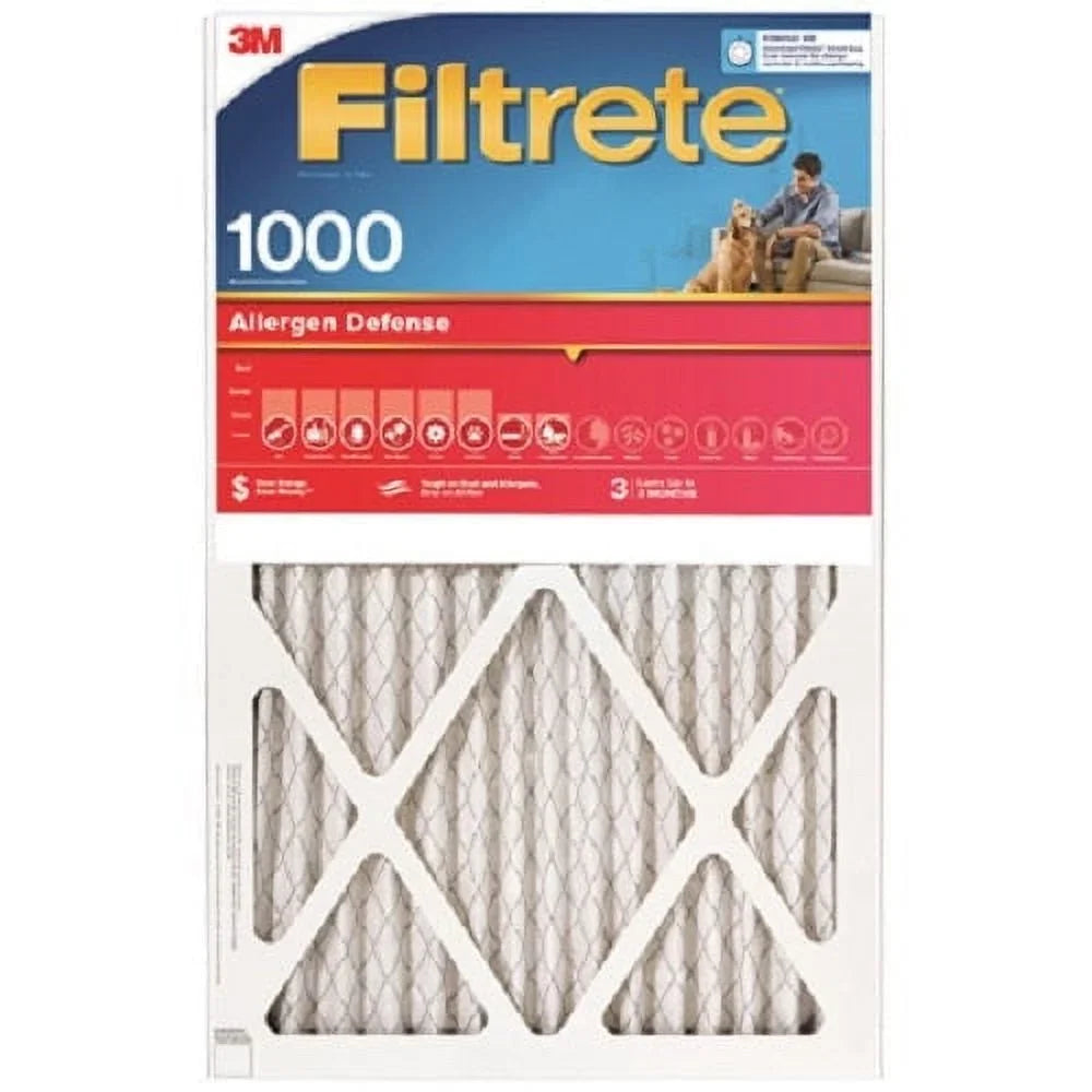 3M 9810-4 12" x 12" x 1" Red MPR 1000 Filtrete 3 Month Disposable Pleated Air Filter - Quantity of 4