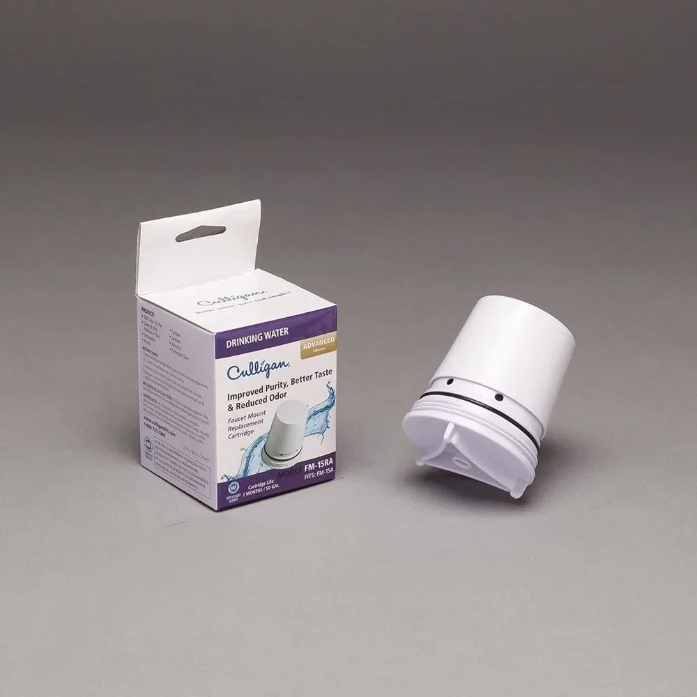 Culligan FM-15RA Faucet-Mount Replacement Water Filter Cartridge, 200 Gallon, Ivory