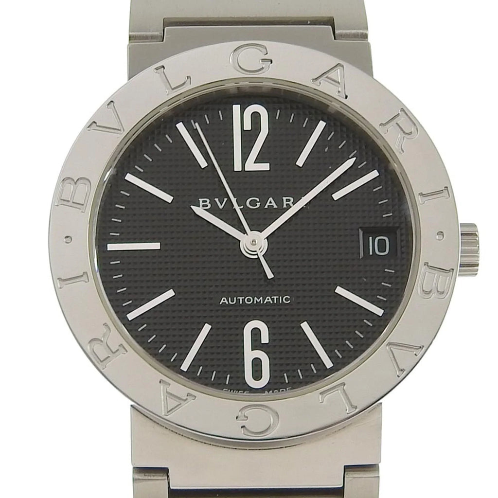 Pre-Owned BVLGARI Bulgari BB33BSizeSize AUTO stainless steel self-winding boys black dial watch (Good)