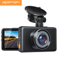 APEMAN C450 Dash Cam 1080P FHD 3" Car Camera 170° Wide Angle Sizecreen, Parking Monitor, Black