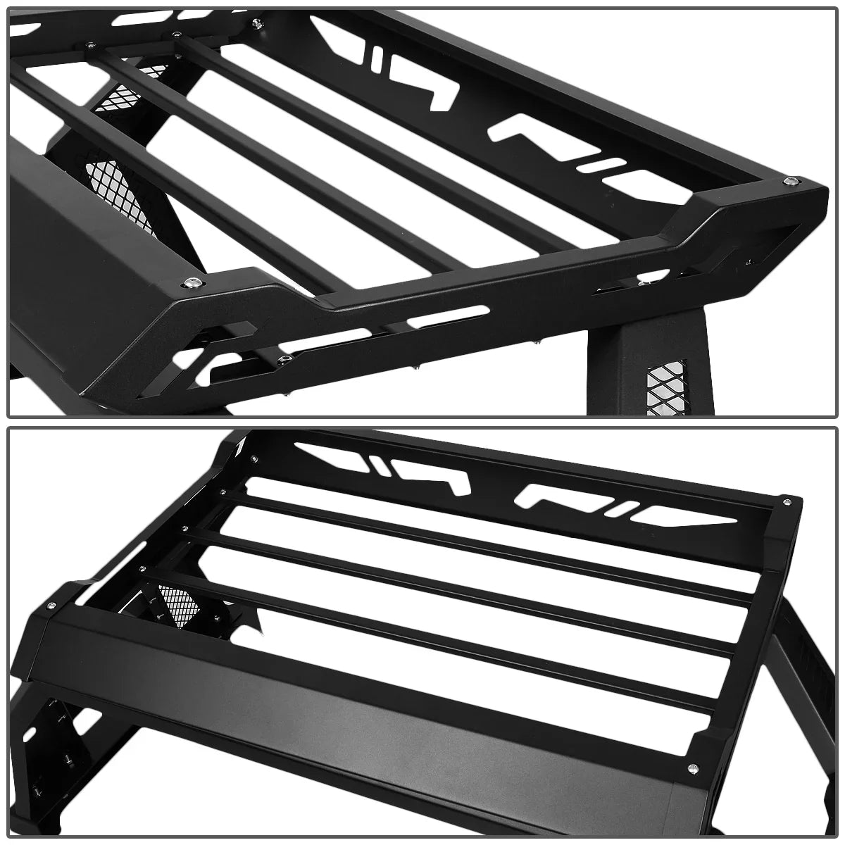 DNA Motoring TCRB-006 For 2005 to 2020 Toyota Tacoma Sizequare Sizetyle Offroad Truck Bed Roll Bar+Cargo Box