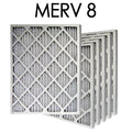 18x24x2 MERV 8 Pleated Air Filter 6PK | 17.375x23.375x1.75 - Actual Sizeize