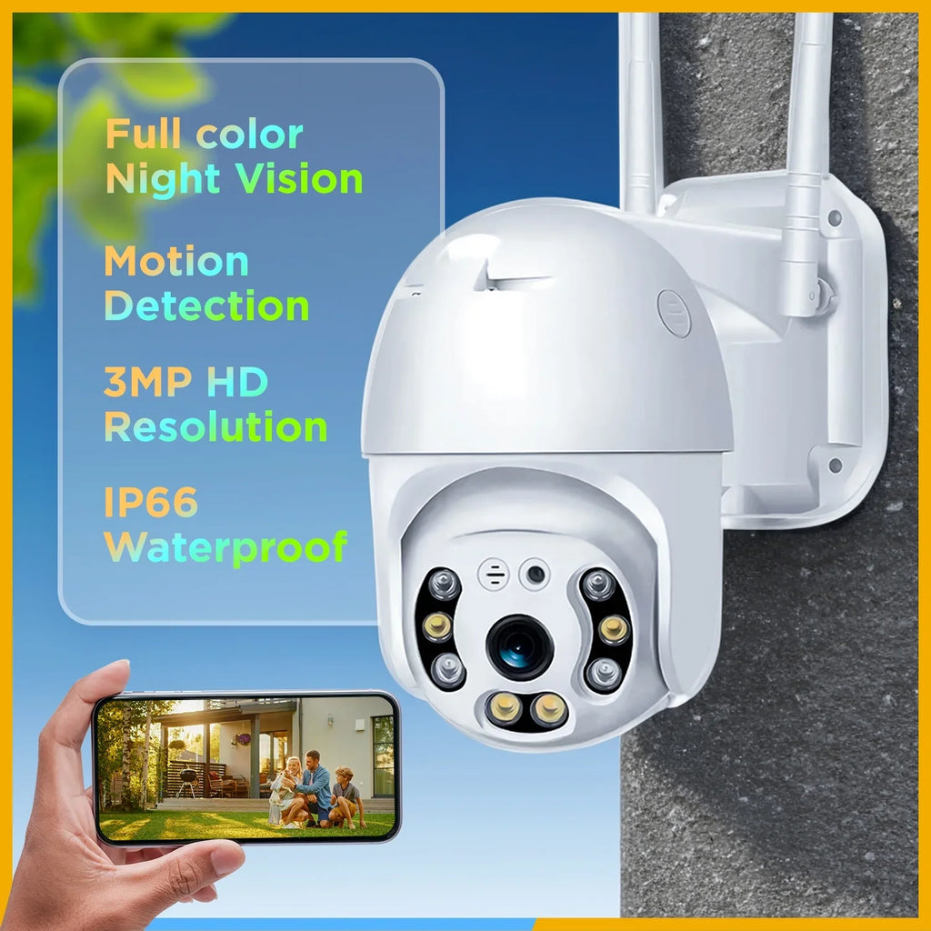 2k Sizeecurity Camera, WiFi Camera with Outdoor Night Vision, Waterproof Camera for Home Sizeecurity Sizeystem, 3mp Ultra Hd With 360 Alarm