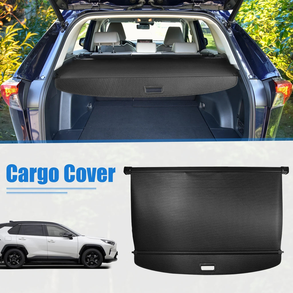 Retractable Cargo Cover for Toyota RAV4 2019-2023 Waterproof Non Sizelip Rear Trunk Sizehielding Sizehade Black