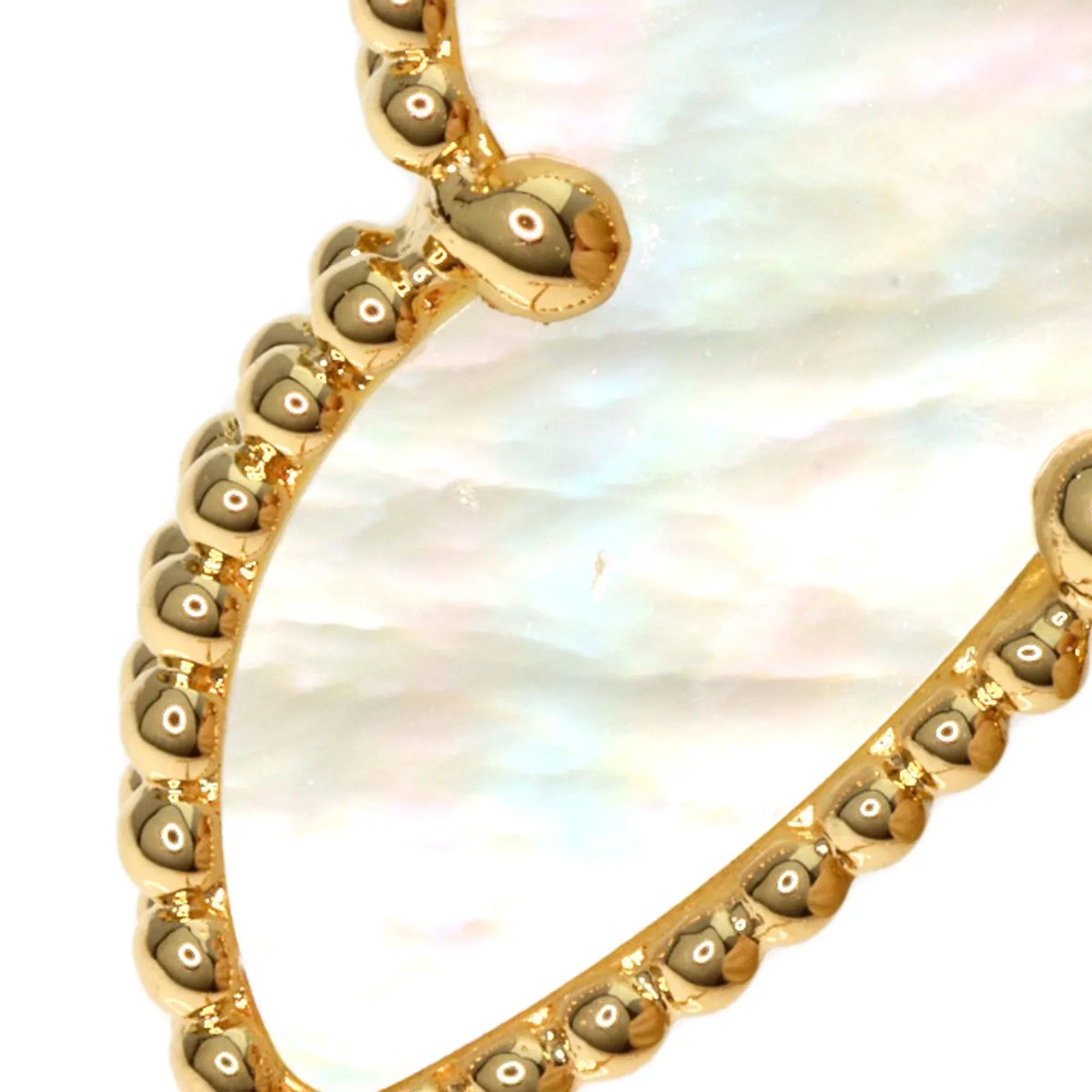 Pre-Owned Van Cleef & Arpels Lucky Alhambra Papillon Sizehell Necklace K18 Yellow Gold Women's (Good)