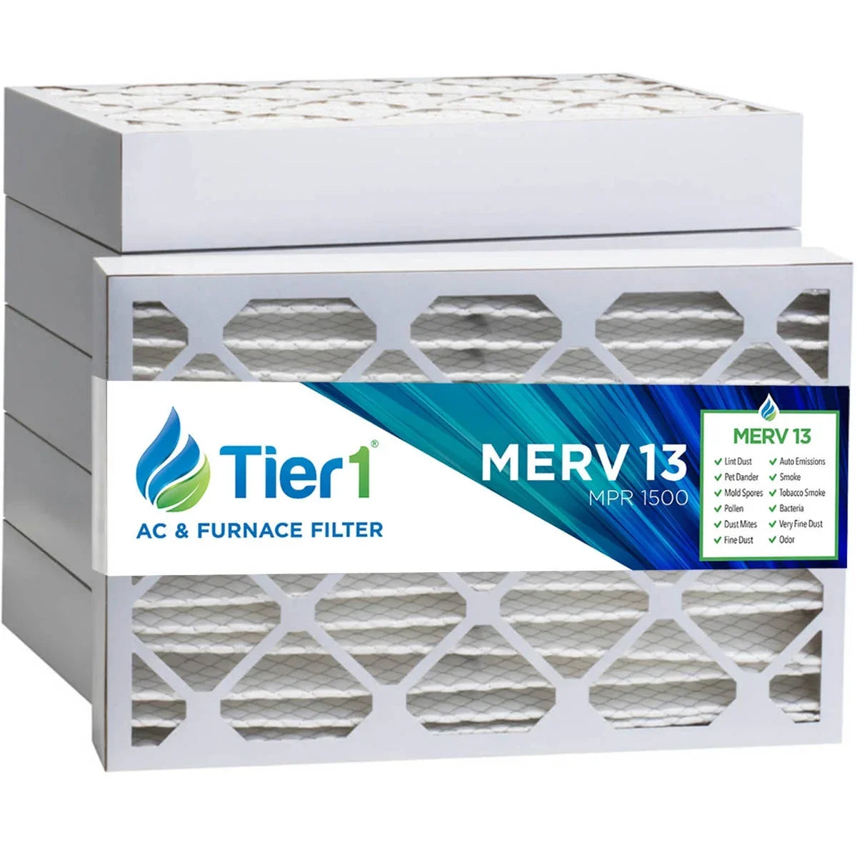 Tier1 16x25x4 Merv 13 Ultimate Air Filter / Furnace Filter 6 Pack (Actual Sizeize: 15 1/2 x 24 1/2 x 3 3/4)
