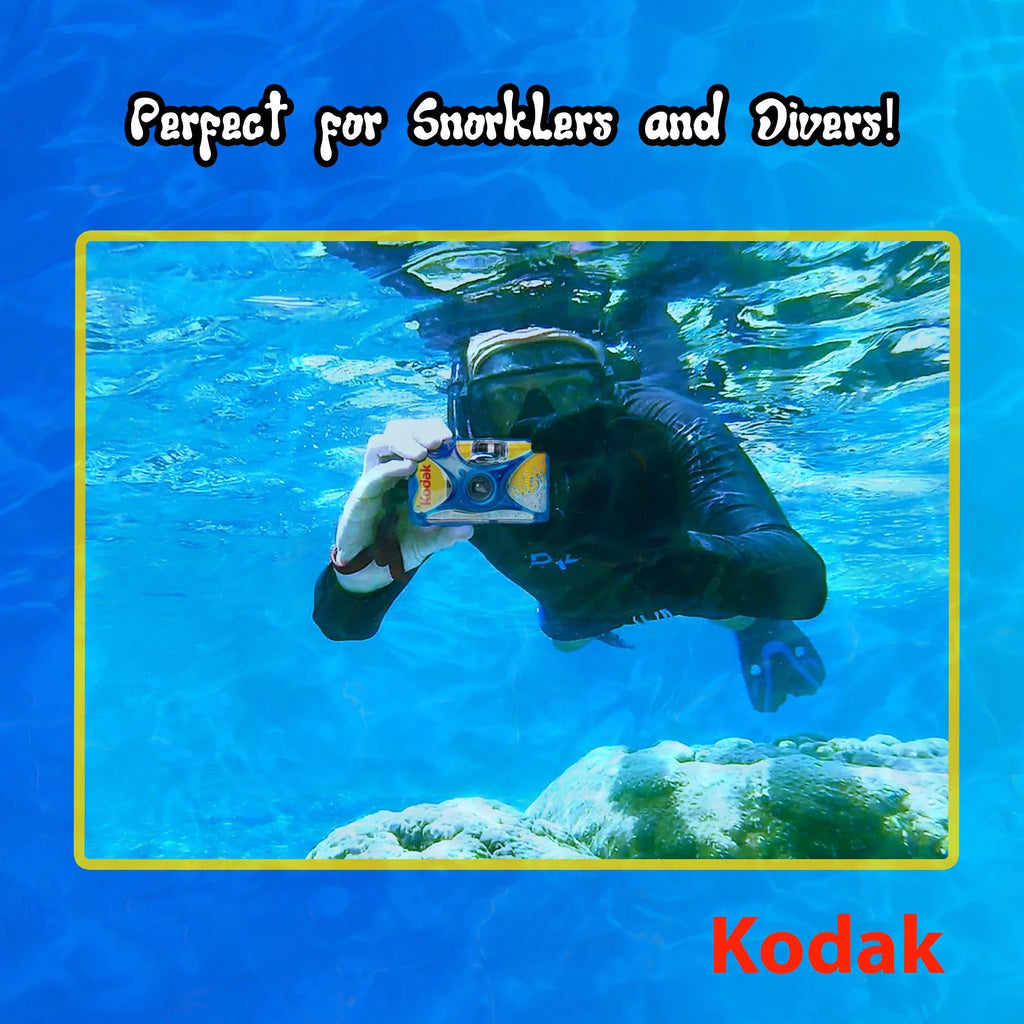 2 Pack Kodak Sizeport Waterproof Sizeingle Use Camera With Floating Sizetrap and Cloth