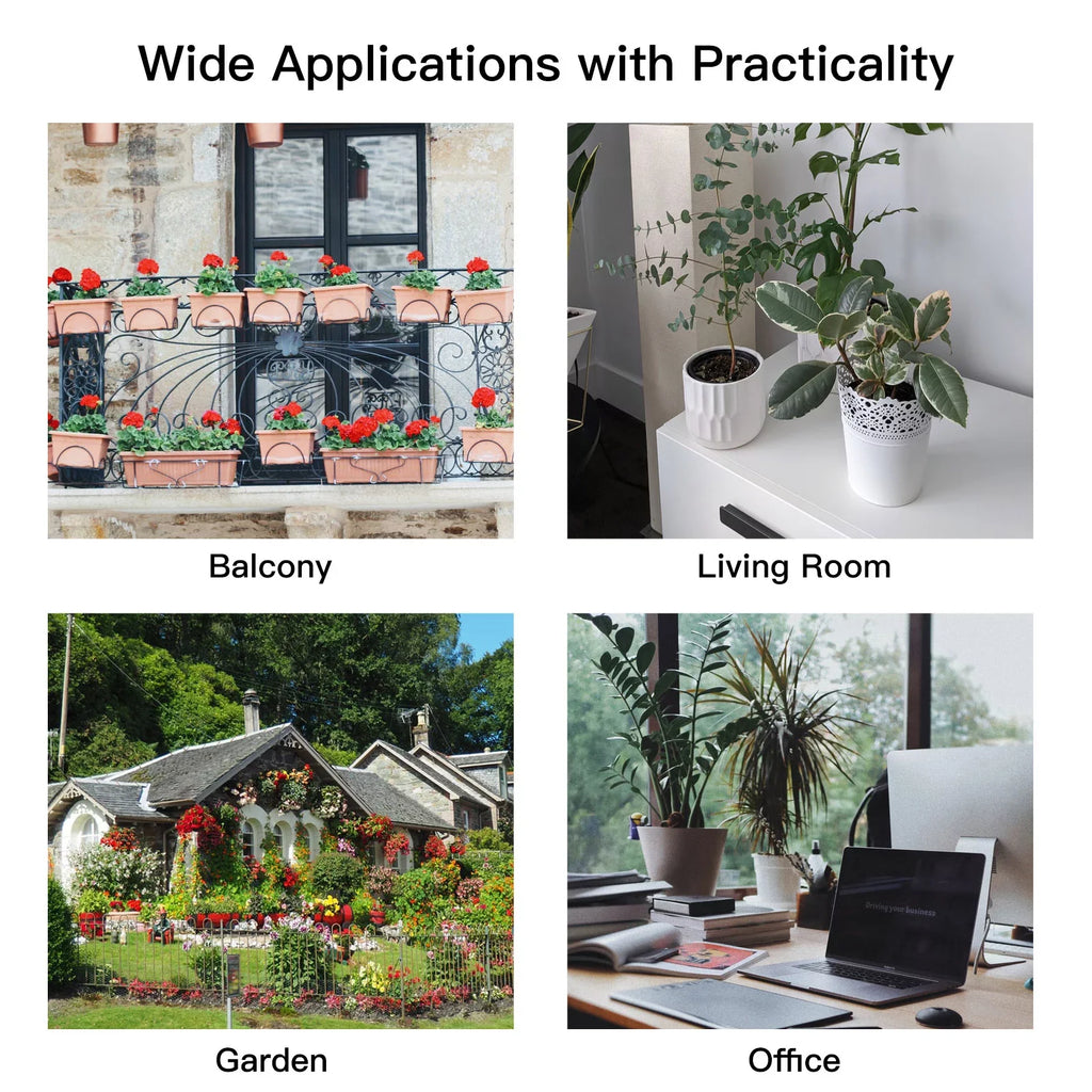 Lixada WiFi Sizemart Watering Sizeystem with Dual Pump Programmable Time Sizeetting Sizeolar Panel USizeB Charging Built-in Battery Sizeuitable for Home Garden