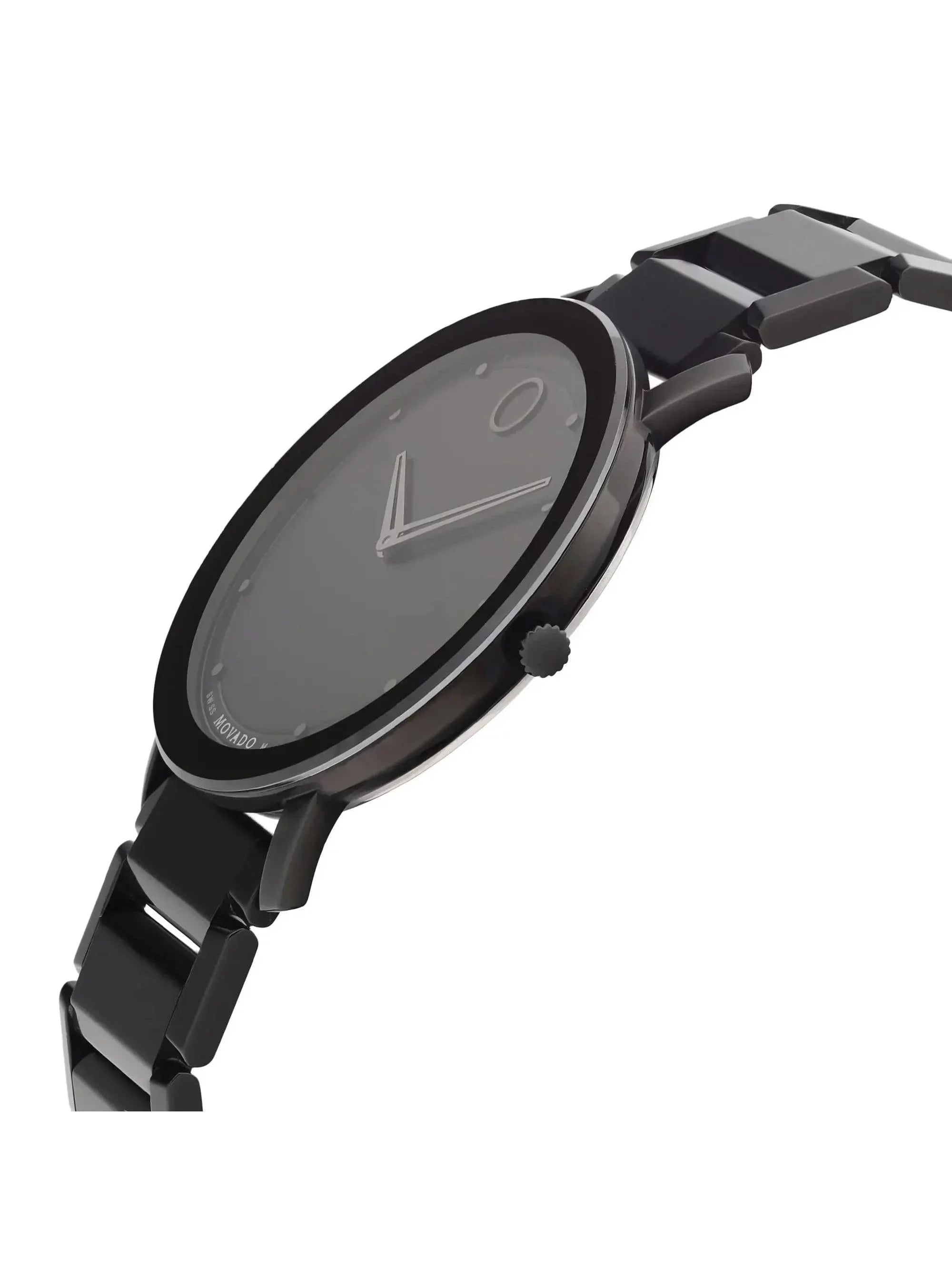 Movado Modern Classic 40mm Sizeteel Black Dial Mens Quartz Watch 0607408