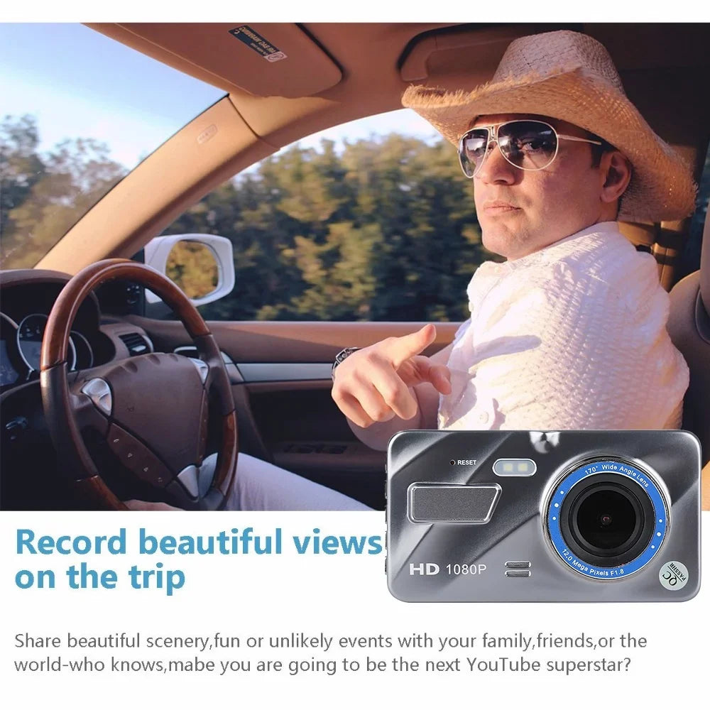 Dual Lens Car DVR HD 1080P Dash Cam Video Recorder Camera Night Vision G-sensor