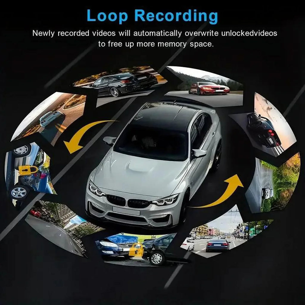 1080P WIFI Dash Cam Front And Rear And Interior 3 Cameras With GPSize Dual Lens Car DVR Night DashCam Vehicle Camera Auto