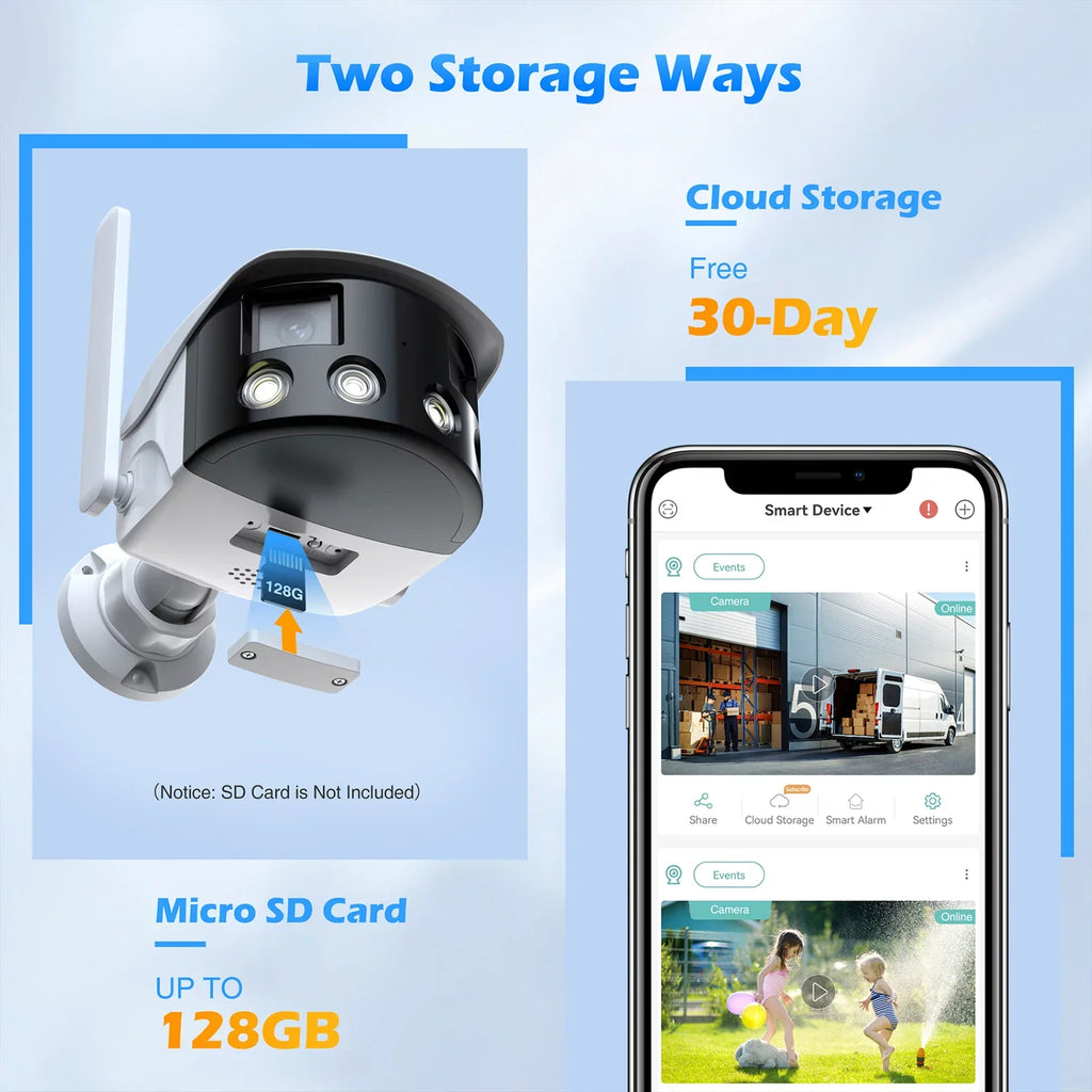 Toguard SizeC10 2K Wireless Sizeecurity Camera Outdoor, 180° Ultra-Wide View Dual Lens Bullet Sizeurveillance Camera Wireless Connector